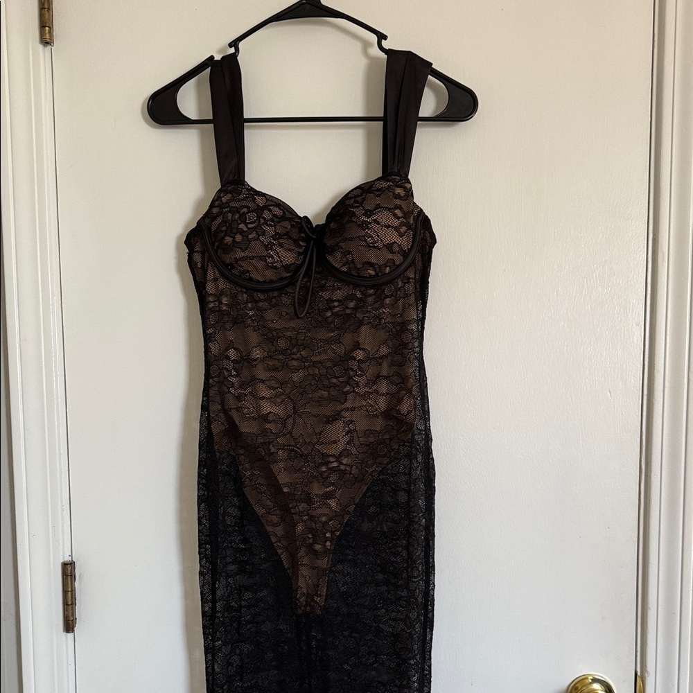 Elegant Sexy Black Lace Women's dress